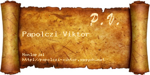 Papolczi Viktor névjegykártya